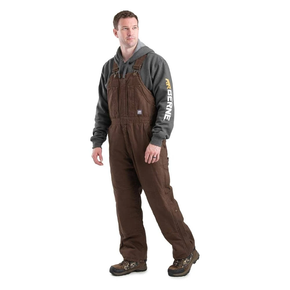 Men's Berne Workwear Original Washed Insulated Bib Overalls