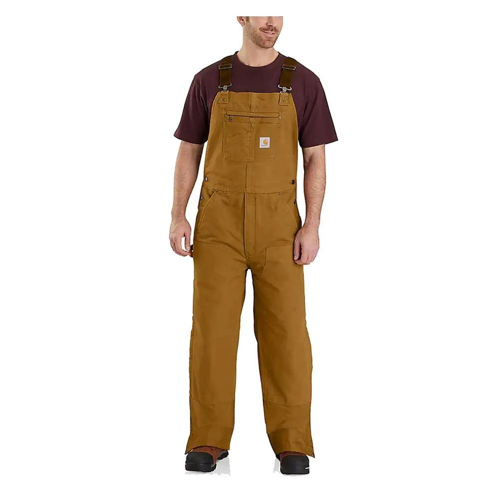 Men's Carhartt Insulated Loose Fit Duck 3 Warmest Rating Bib Overalls