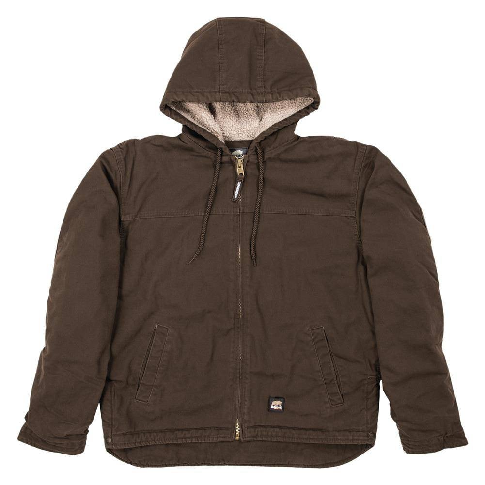 Men's Berne Workwear Washed Hooded Work Coat
