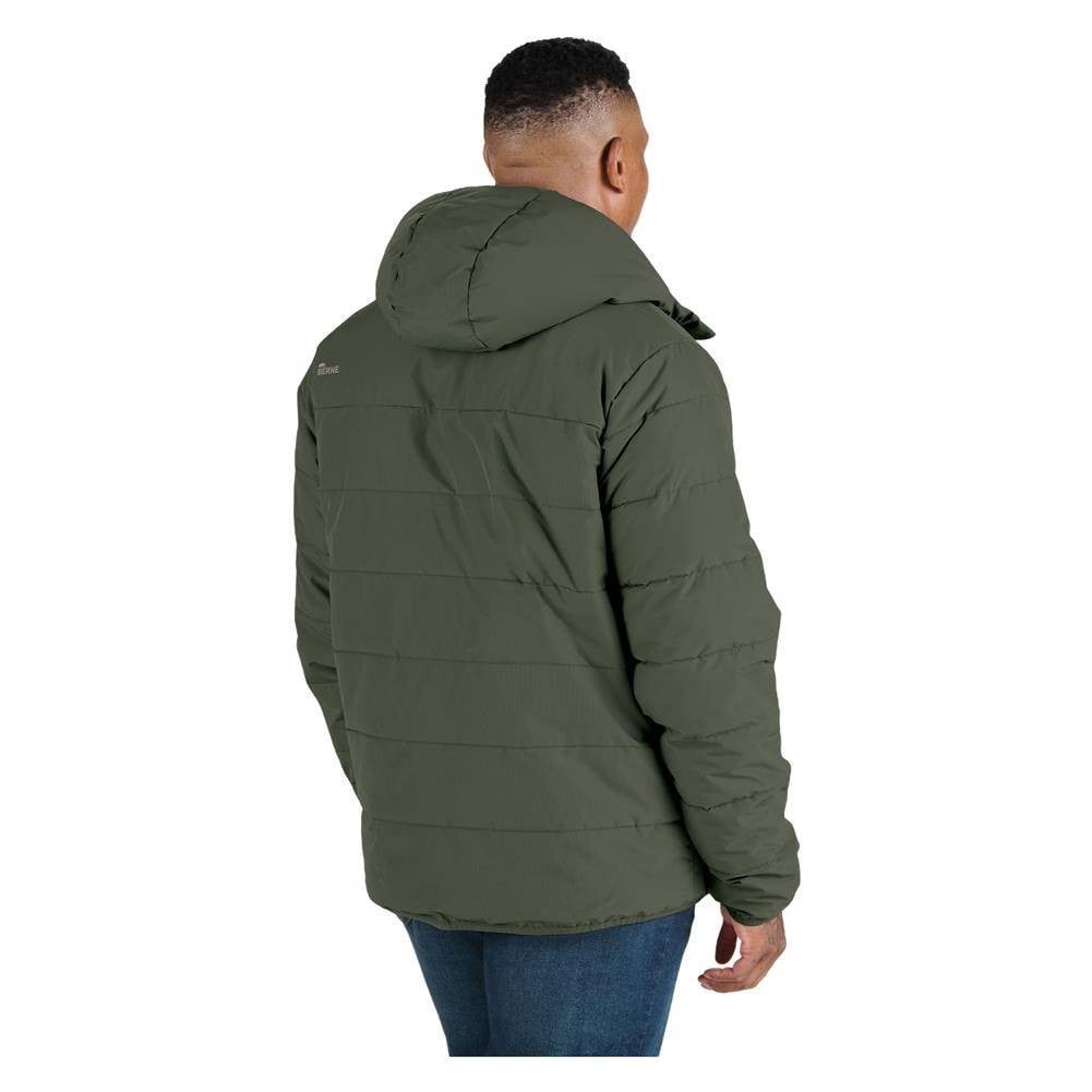 Men's Berne Workwear Channel Quilt Ripstop Hooded Jacket