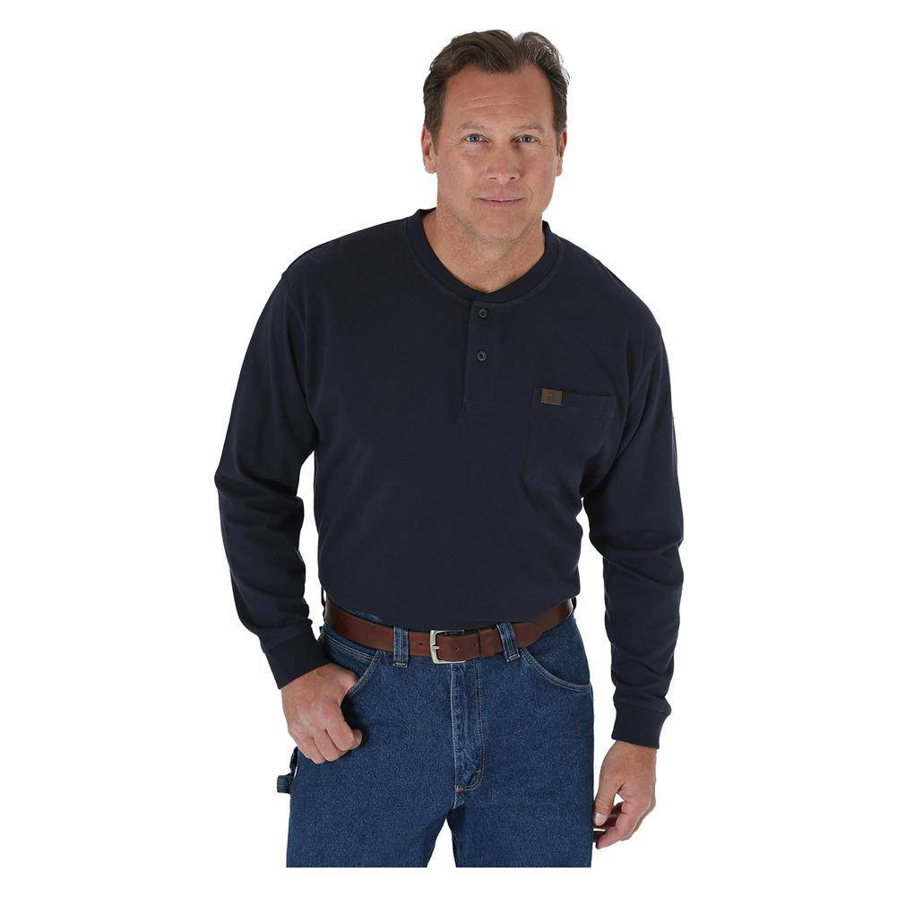 Men's Wrangler Riggs Long Sleeve Pocket Henley
