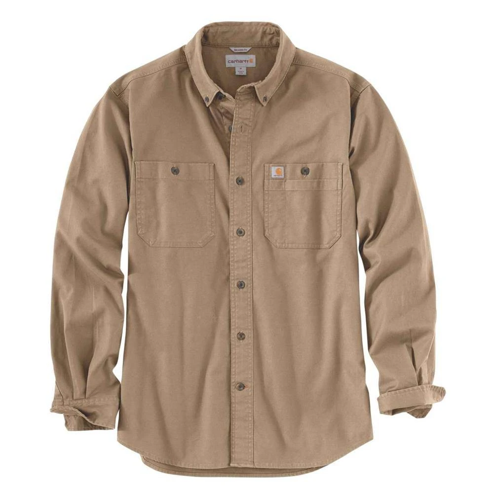 Men's Carhartt Rugged Flex Relaxed Fit Midweight Canvas Long Sleeve Work Shirt