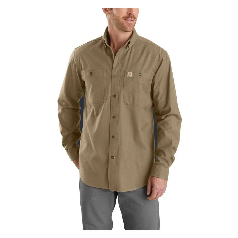 Men's Carhartt Rugged Flex Relaxed Fit Midweight Canvas Long Sleeve Work Shirt