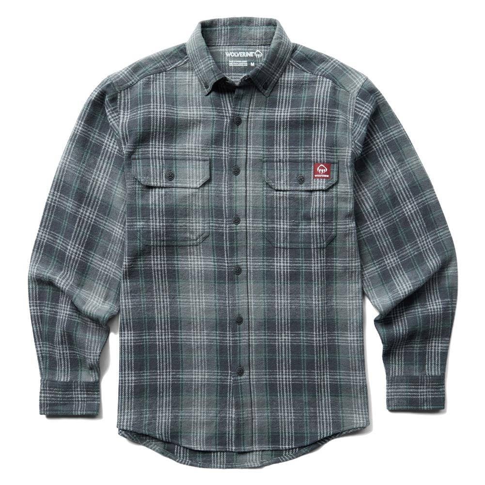 Men's Wolverine Glacier Long Sleeve Flannel Shirt
