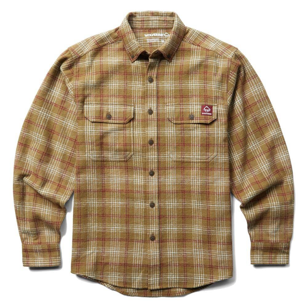 Men's Wolverine Glacier Long Sleeve Flannel Shirt
