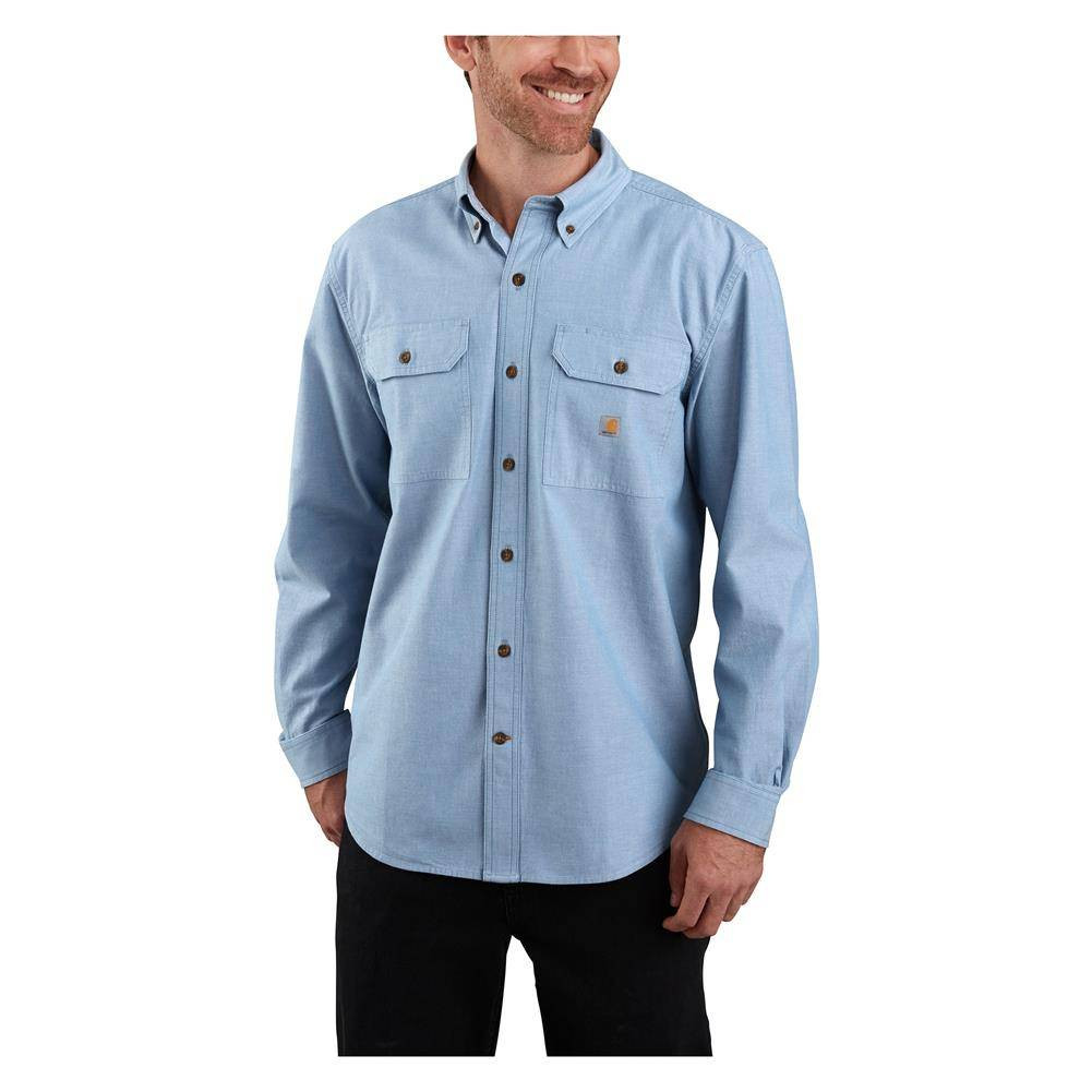 Men's Carhartt Loose Fit Midweight Chambray Long-Sleeve Shirt