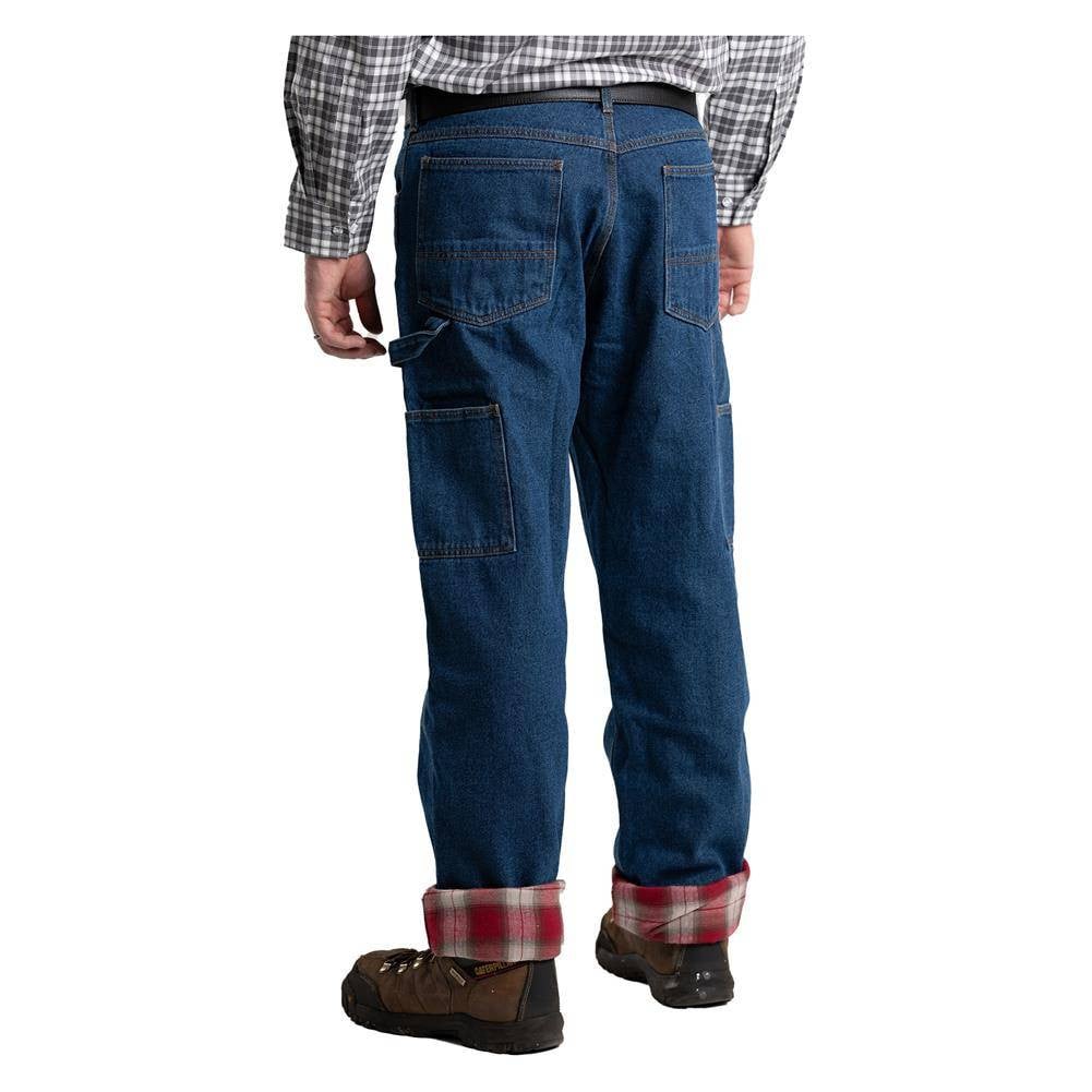 Men's Berne Workwear Heartland Flannel-Lined Denim Dungaree
