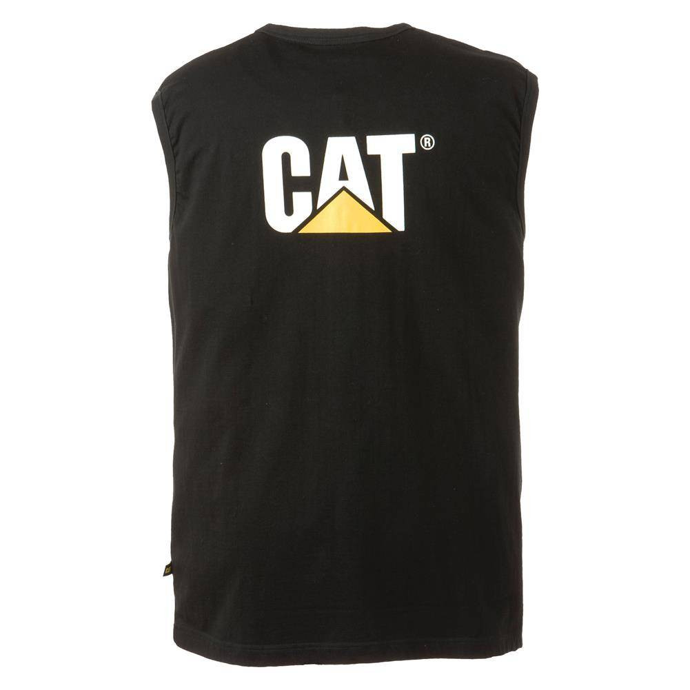 Men's CAT Trademark Sleeveless Pocket T-Shirt