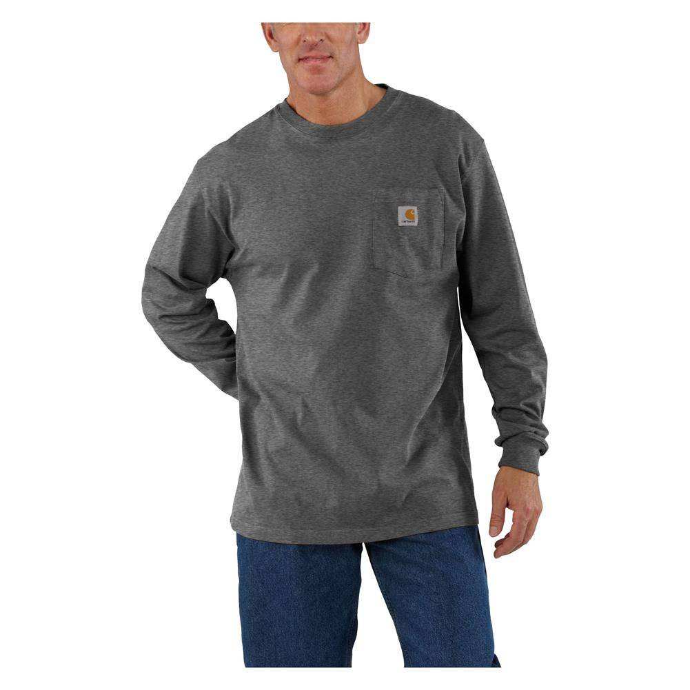 Men's Carhartt Loose Fit Heavyweight Long Sleeve Pocket T-Shirt