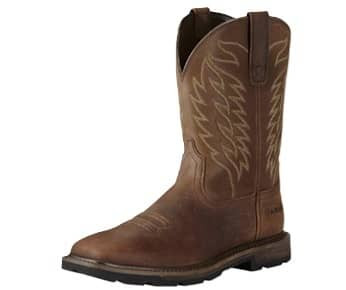 Men's Ariat 10" Groundbreaker Wide Square Toe Steel Toe Boots - 10021108