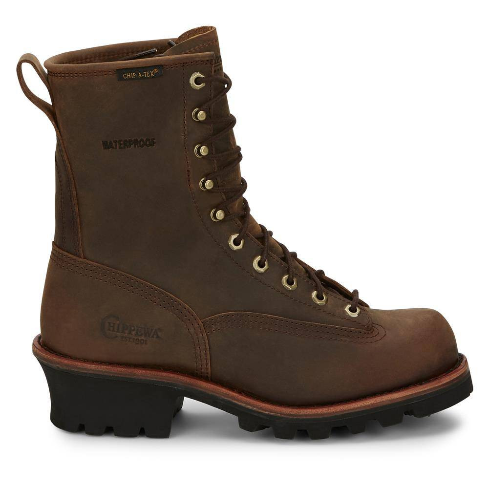 Men's Chippewa Boots 8" Paladin Lace-to-Toe Waterproof