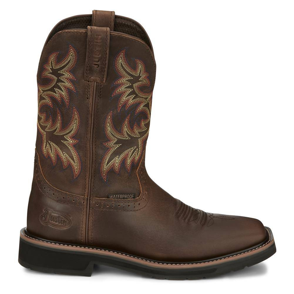 Men's Justin Original Work Boots 11" Driller Square Toe Waterproof