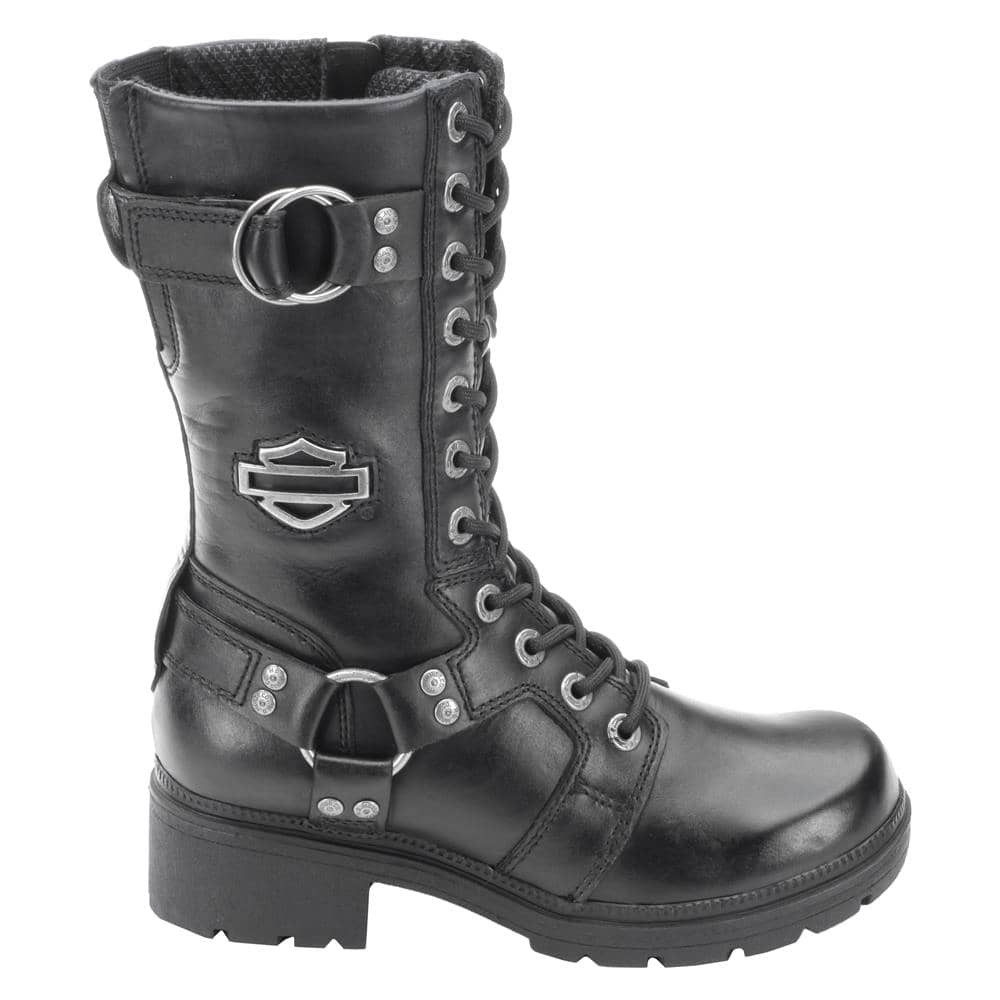 Women's Harley Davidson Footwear Eda Side-Zip Boots | WorkBoots.com
