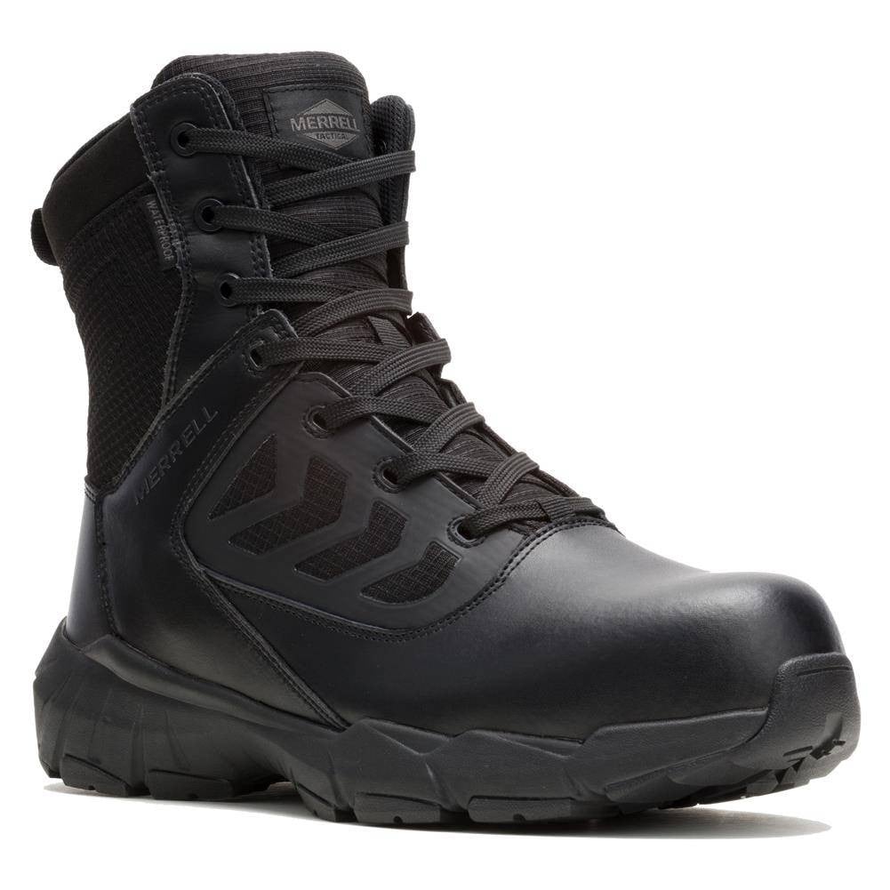 Men's Merrell 8" Fullbench Tactical Side-Zip Carbon Toe Waterproof Boots