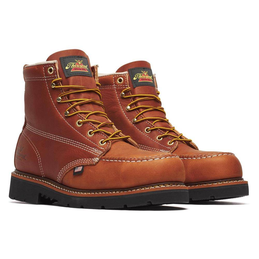 Men's Thorogood American Heritage 6" Tobacco Steel Moc Toe Boots