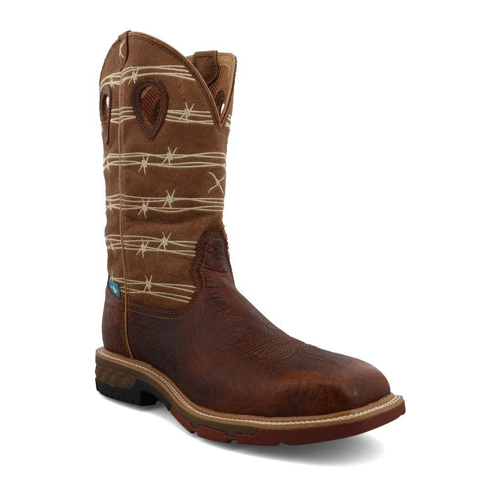 Men's Twisted X 12" Western Alloy Toe Waterproof Work Boots