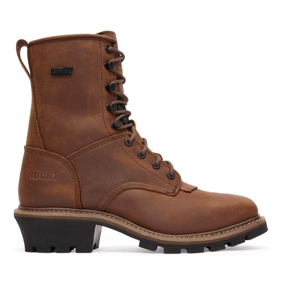 Rocky Men's Square Toe Logger Waterproof Work Boots