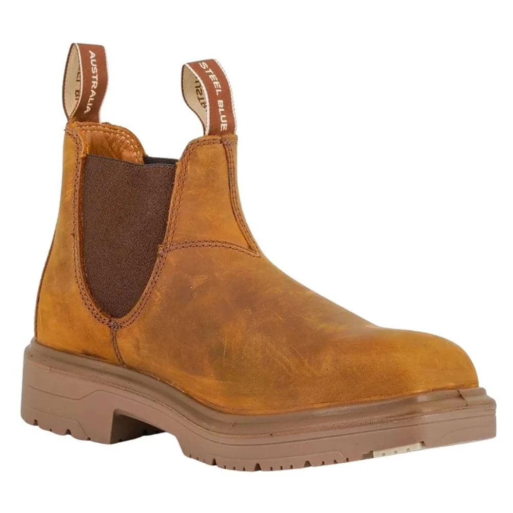 Steel Blue Square Steel Toe Hobart EH Boots