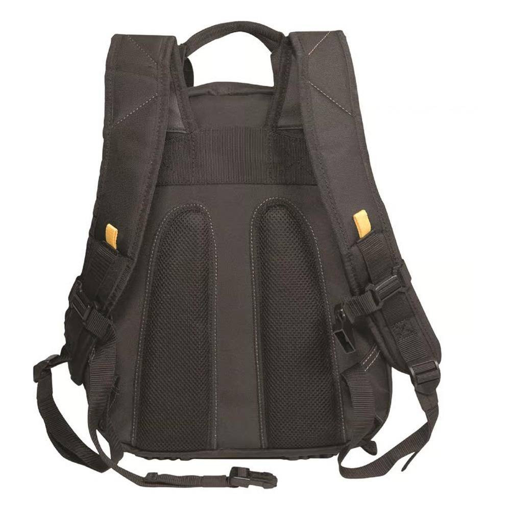 CLC Polyester Backpack Tool Bag, 7.5" W x 16" H, 44-Pocket, Black/Tan, 1 Piece
