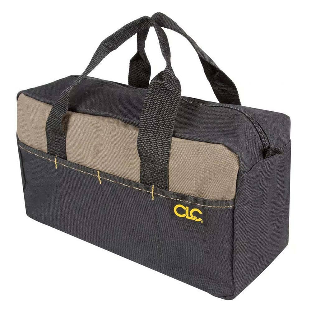 CLC Polyester Tool Tote, 5.5" W x 6" H, 8-Pocket, Black/Tan, 1 Piece