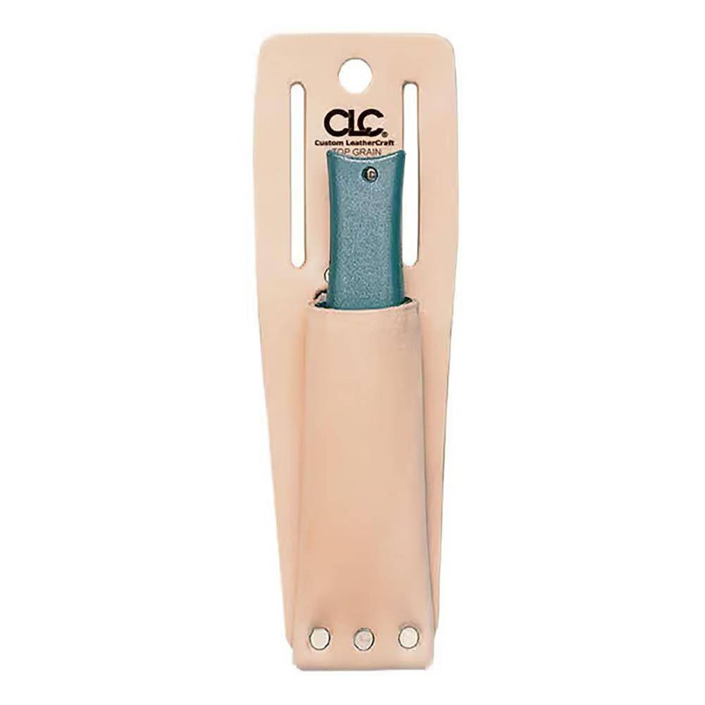 CLC Leather Utility Knife Sheath, 1-Pocket, 3.3" L x 11" H, Tan