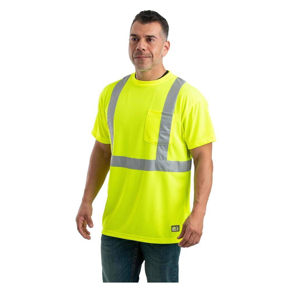 Berne Men's Hi Vis Class 2 Performance Short Sleeve T-Shirt