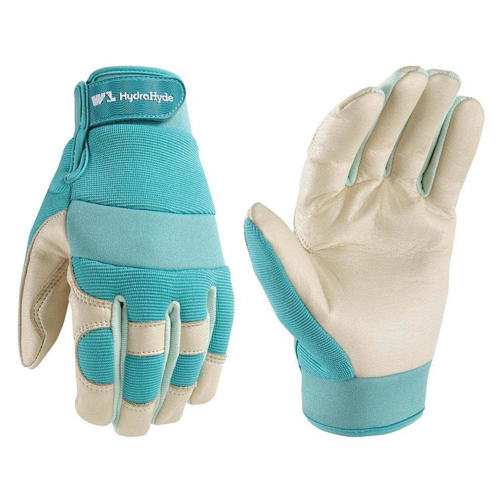 Wells Lamont Women's HydraHyde Leather Hybrid Adjustable Wrist Gloves