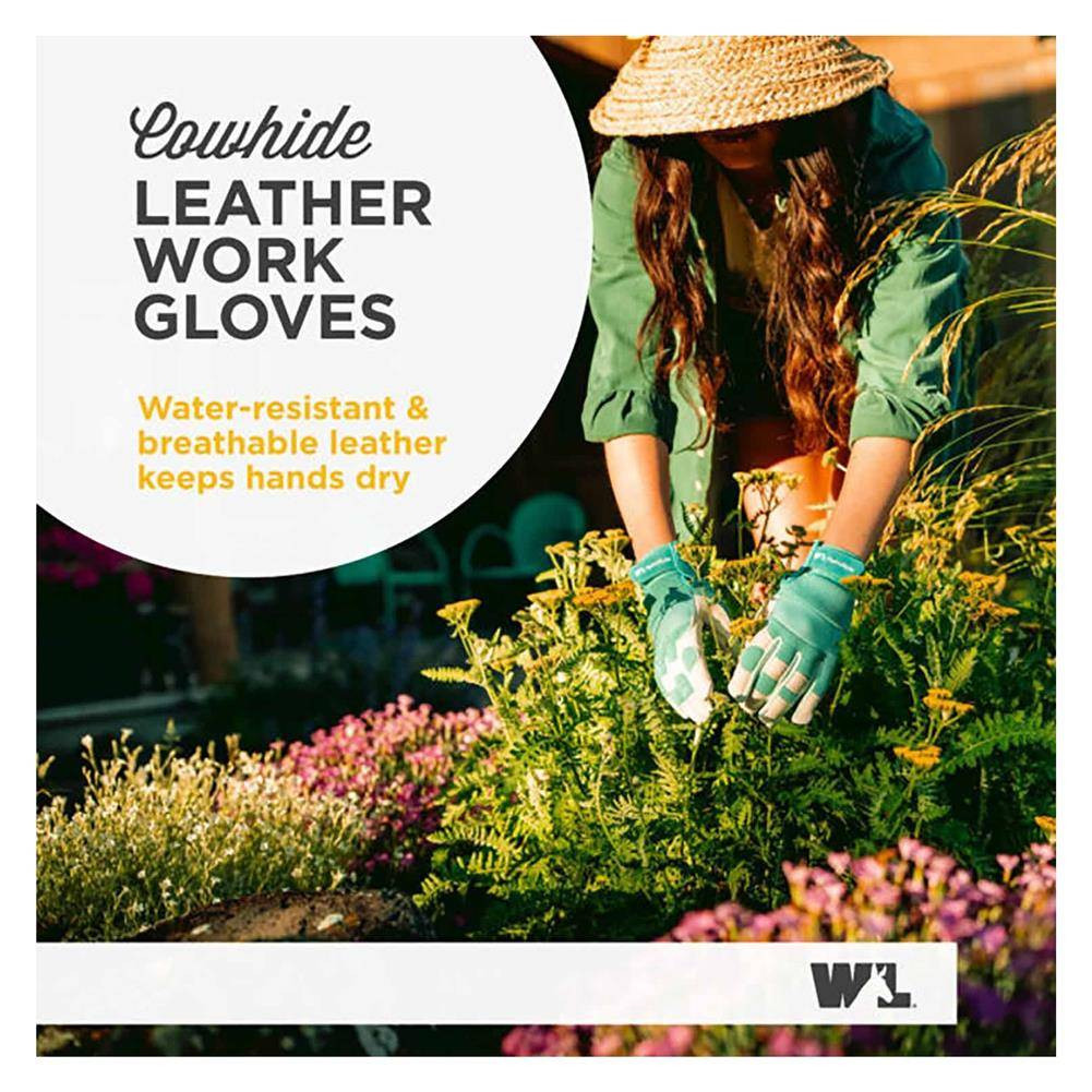 Wells Lamont Women's HydraHyde Leather Hybrid Adjustable Wrist Gloves