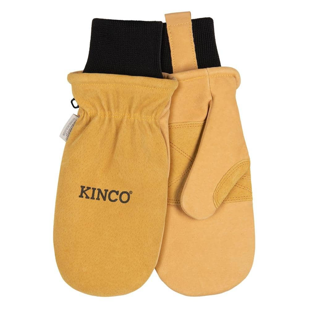 Kinco Lined Premium Grain & Suede Pigskin Ski Mitt with Omni-Cuff Gloves