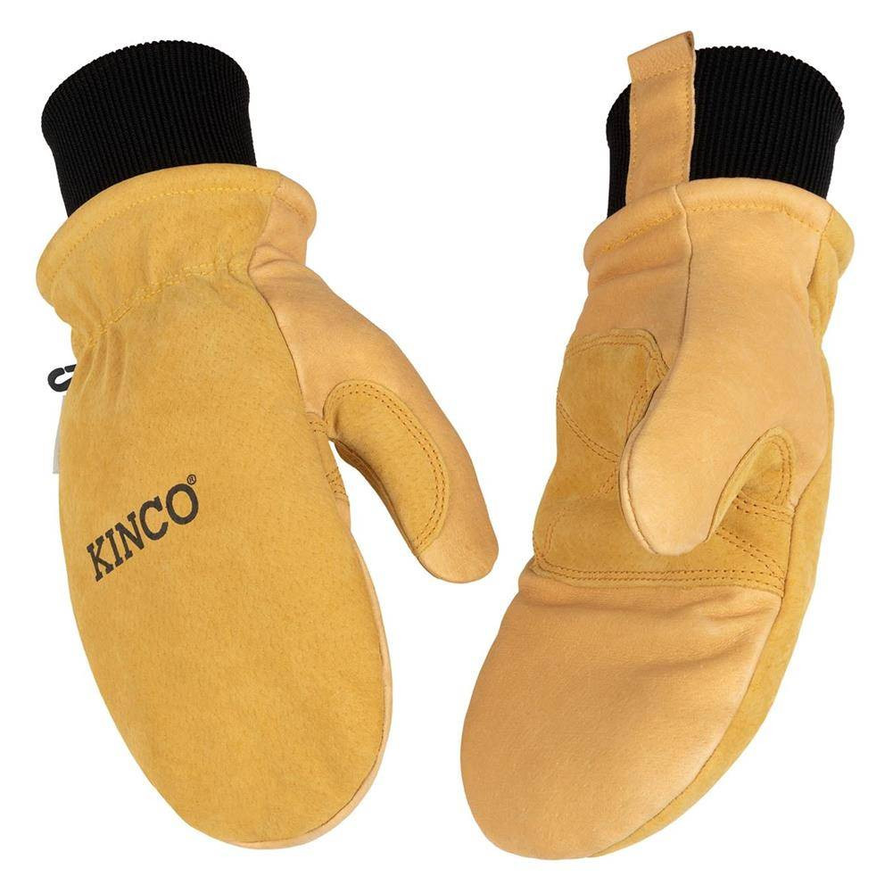 Kinco Lined Premium Grain & Suede Pigskin Ski Mitt with Omni-Cuff Gloves
