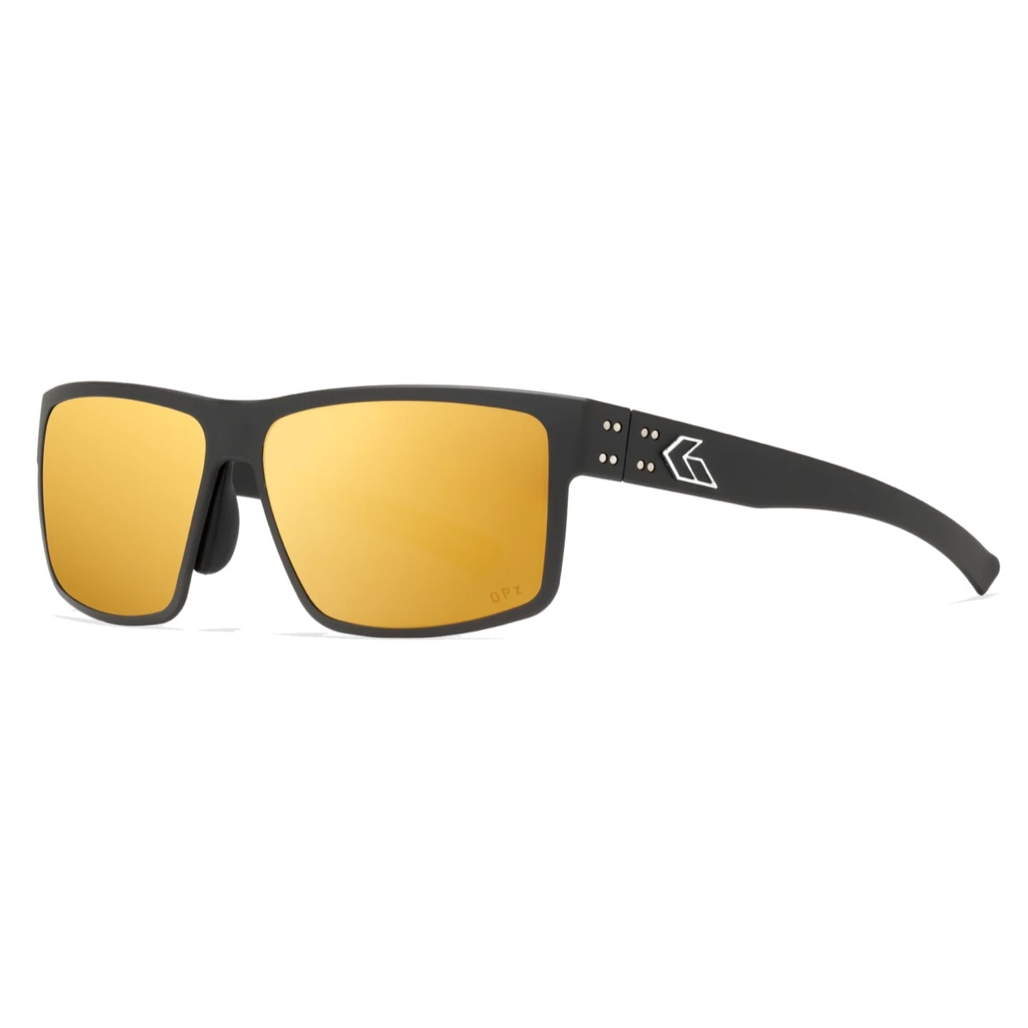 Gatorz Rig OPz Polarized Sunglasses, Silver Logo