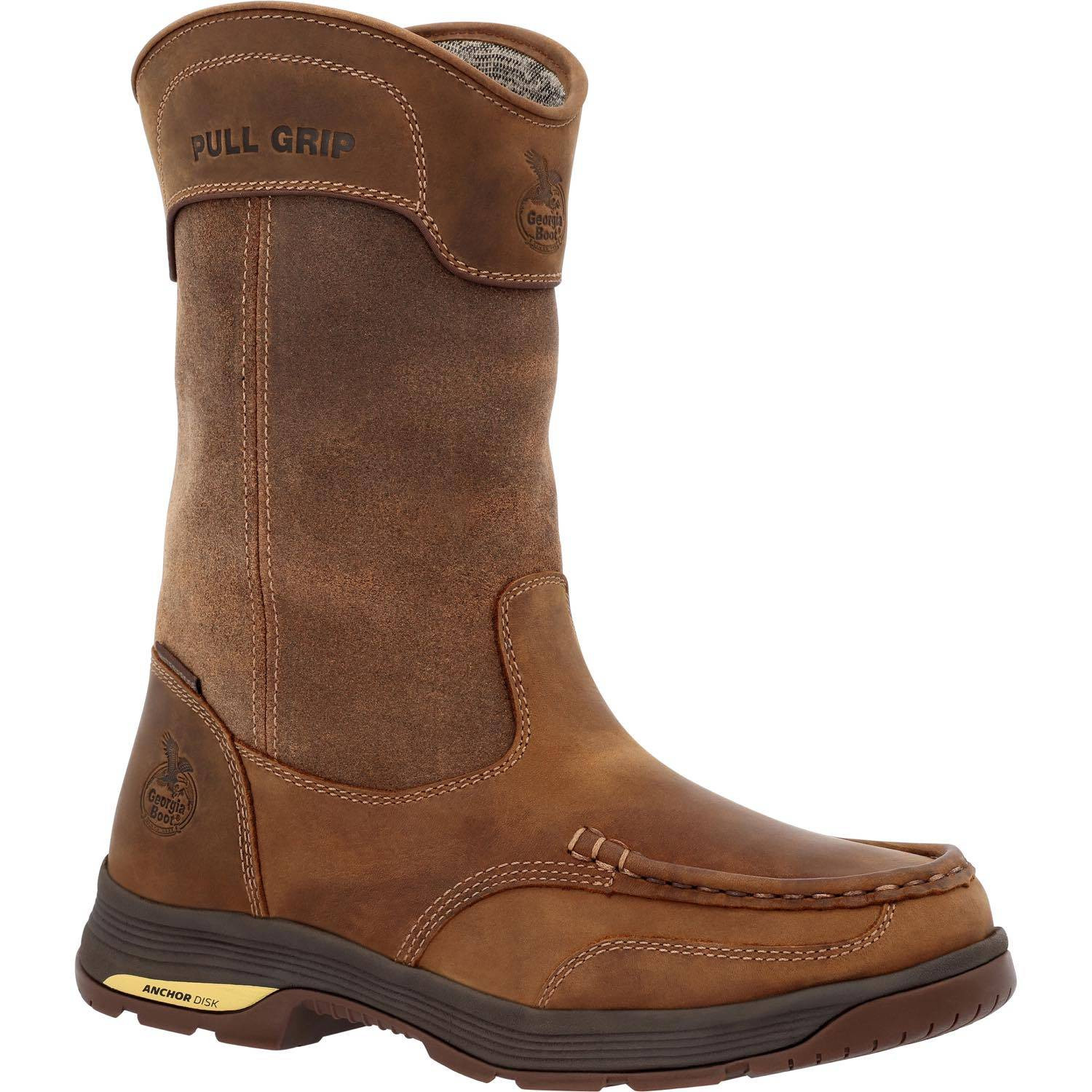 Georgia Men's Athens SuperLyte Alloy Toe Waterproof Wellington Pull-On