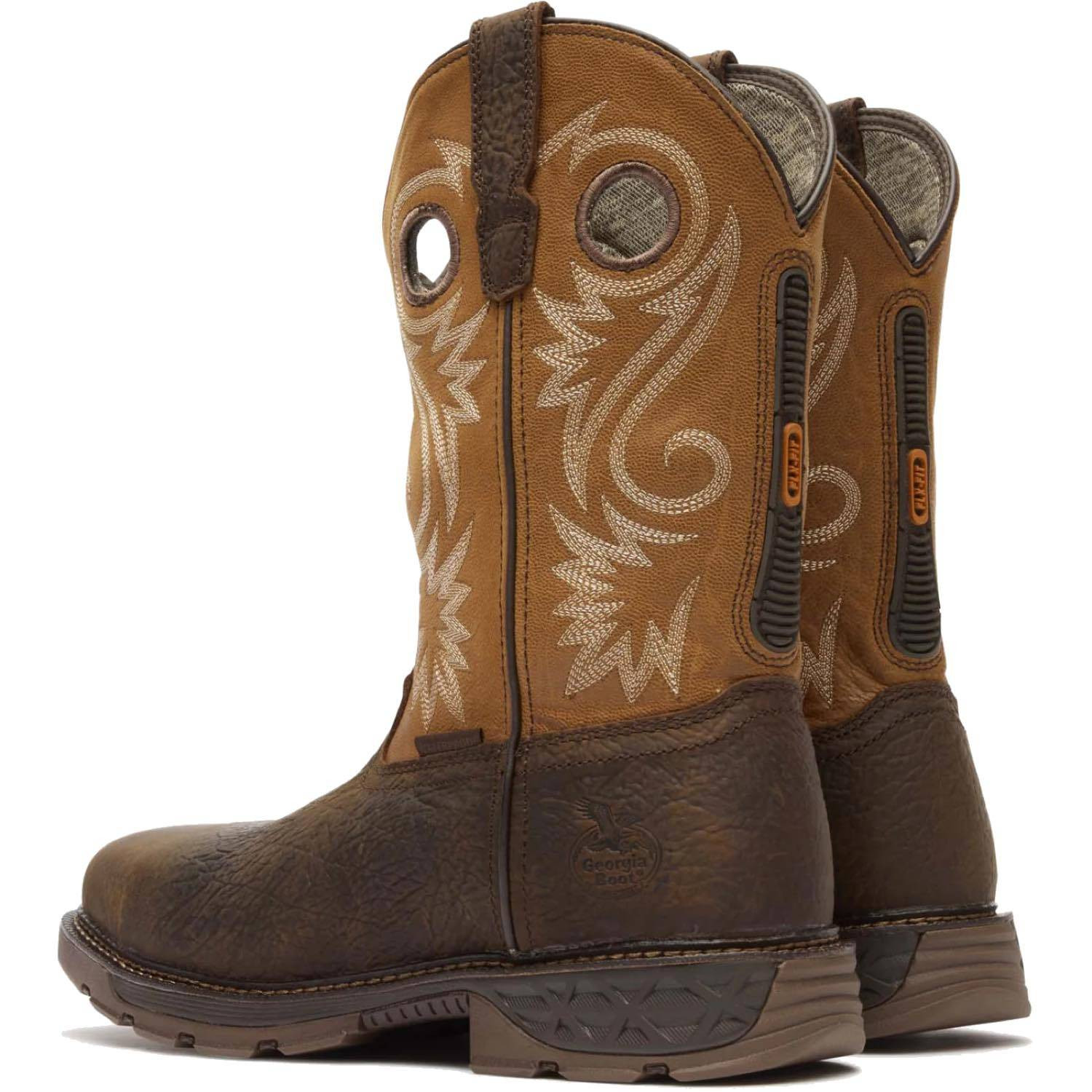 Georgia Men's Carbo-Tec FLX 11" Waterproof Alloy Toe Pull On Work Boots