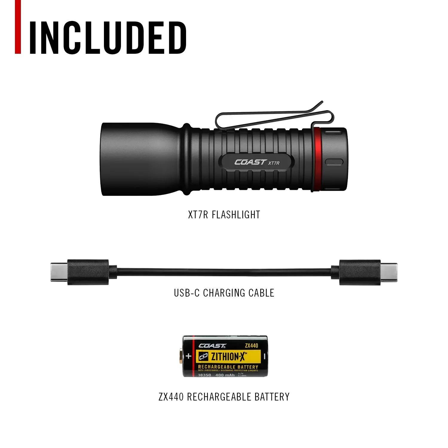 Coast XT7R 1500 Lumens Pocket Flashlight