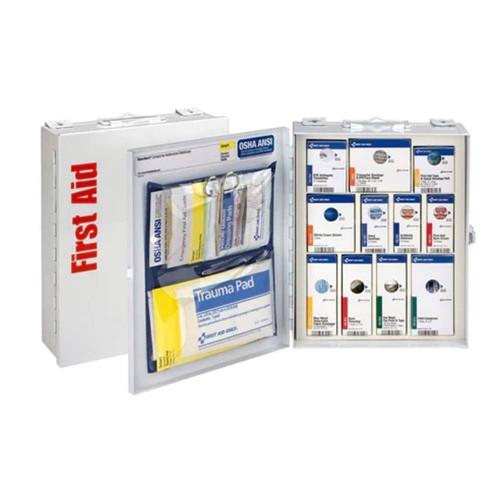 First Aid Only 25 Person Medium Metal SmartCompliance First Aid Food Service Cabinet without Meds