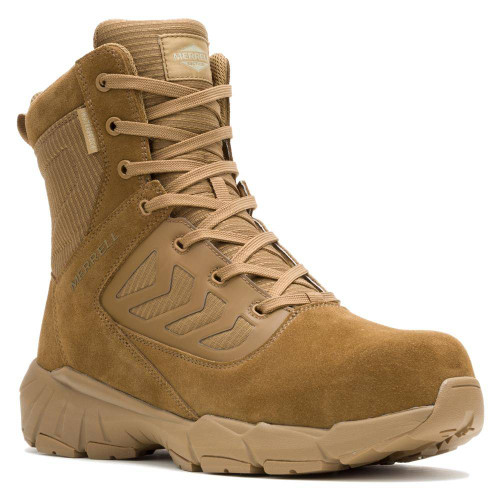 Men's Merrell 8" Fullbench Tactical Side-Zip Carbon Toe Waterproof Boots