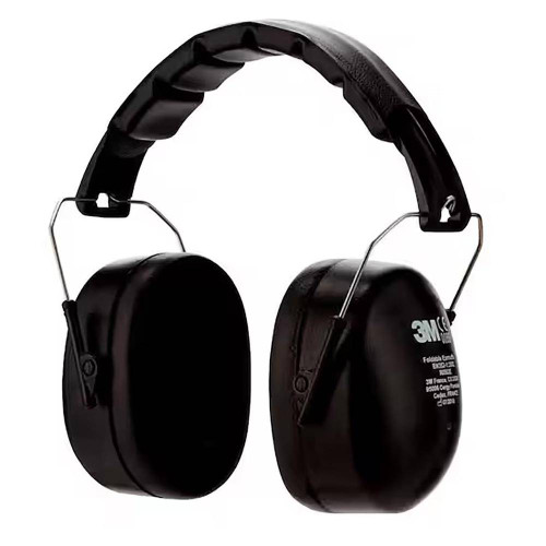 3M Folding Earmuffs 25 dB Soft Foam, Black, 1 pair