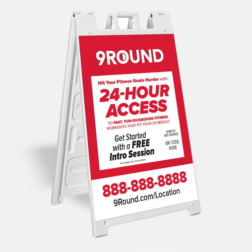 Open 24 Hours - Free Session - A-Frame Sign Insert