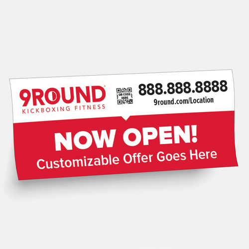 Now Open Customizable Banner