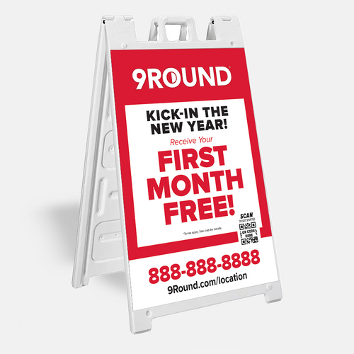 New Year - First Month Free - A-Frame Sign Insert