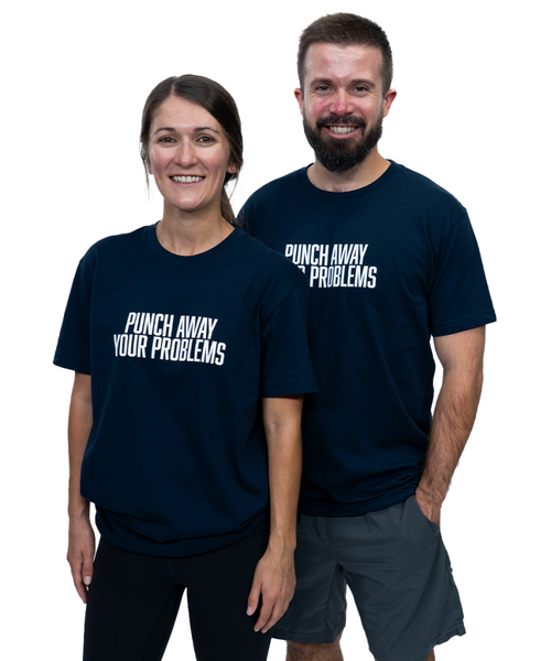Punch Away Your Problems Navy T-Shirt Punch Away Your Problems Navy T-Shirt