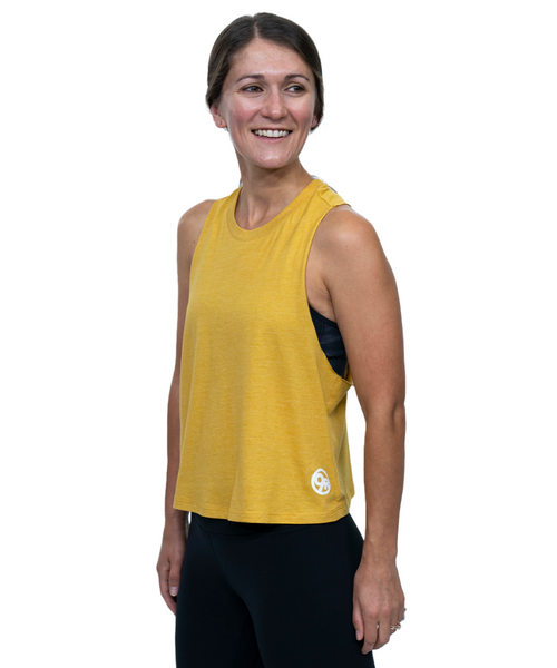 9Round Golden Cropped Tank Top