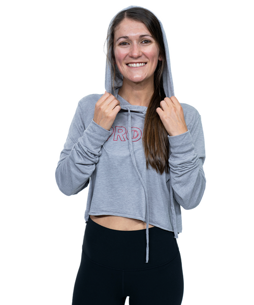 9Round Grey Cropped Hoodie