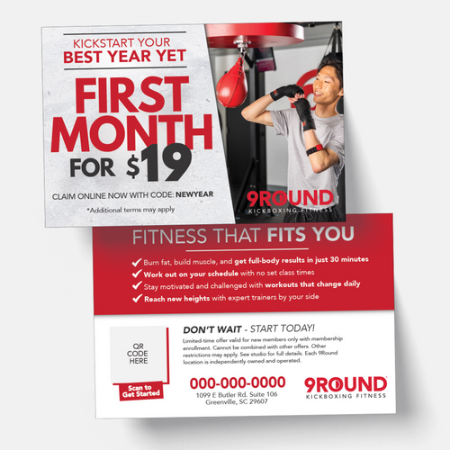 New Year - First Month for $19 - Handout with Promo Code (Male Version)