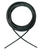 A black jump rope cord coiled without handles to be used as a replacement cord