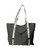 a grey tote bag with white and grey straps that have the 9Round logo all over