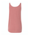 A flat view of the back of a pink tank top with thin upper straps