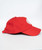 A side view of a red classic ball cap