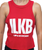 Person wearing a red t-shirt with large white letters ILKB and smaller text below reading I LOVE KICKBOXING.