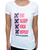 Person wearing a white t-shirt with the words EAT, SLEEP, KICK, REPEAT, I LOVE KICKBOXING printed in bold text, with checkmarks next to each phrase.